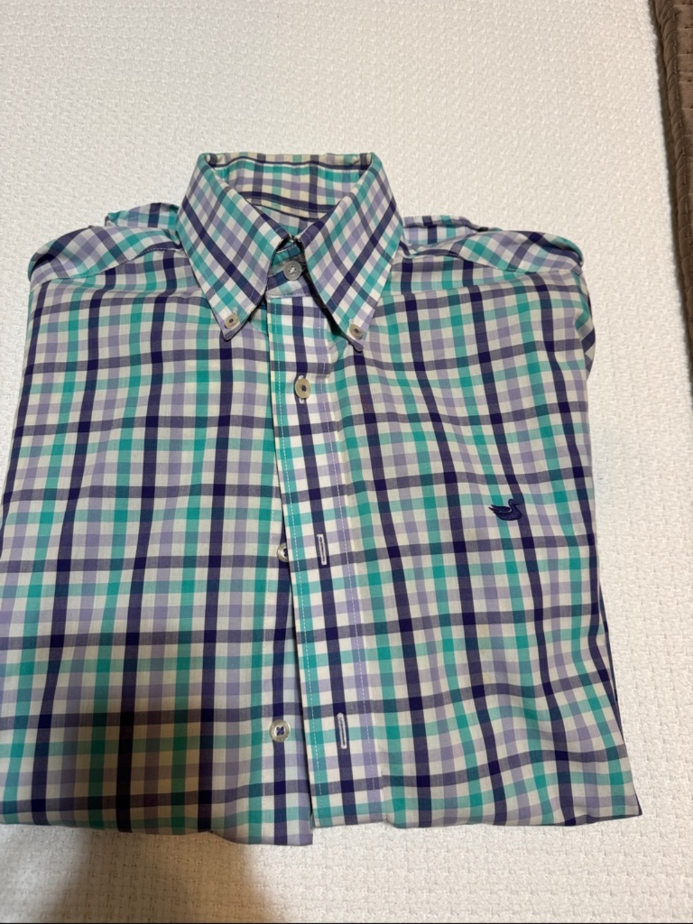 Southern Marsh Plaid Button-Down Shirt medium